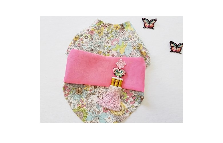 NEW DOG FASHION Liberty Pink Dogs Hanbok Crash Dog