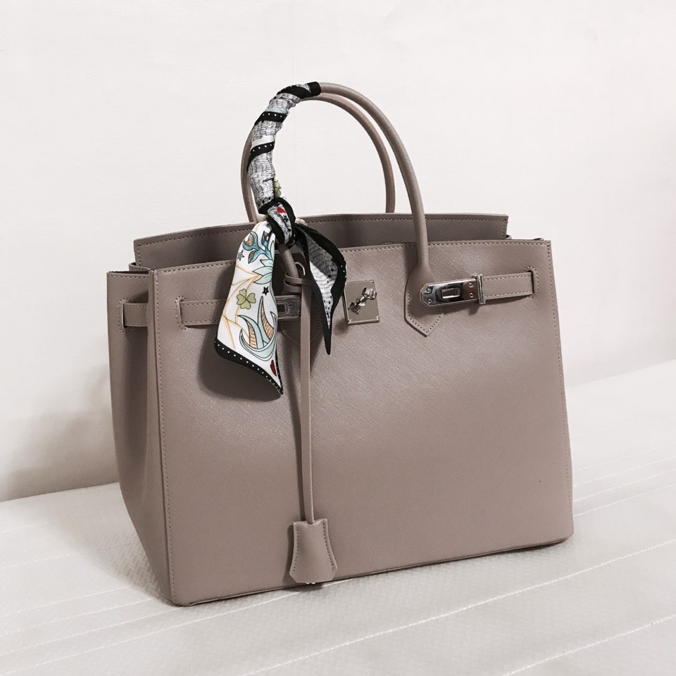 New Women's Bags Strap Birkin Bag Leather Tote 
