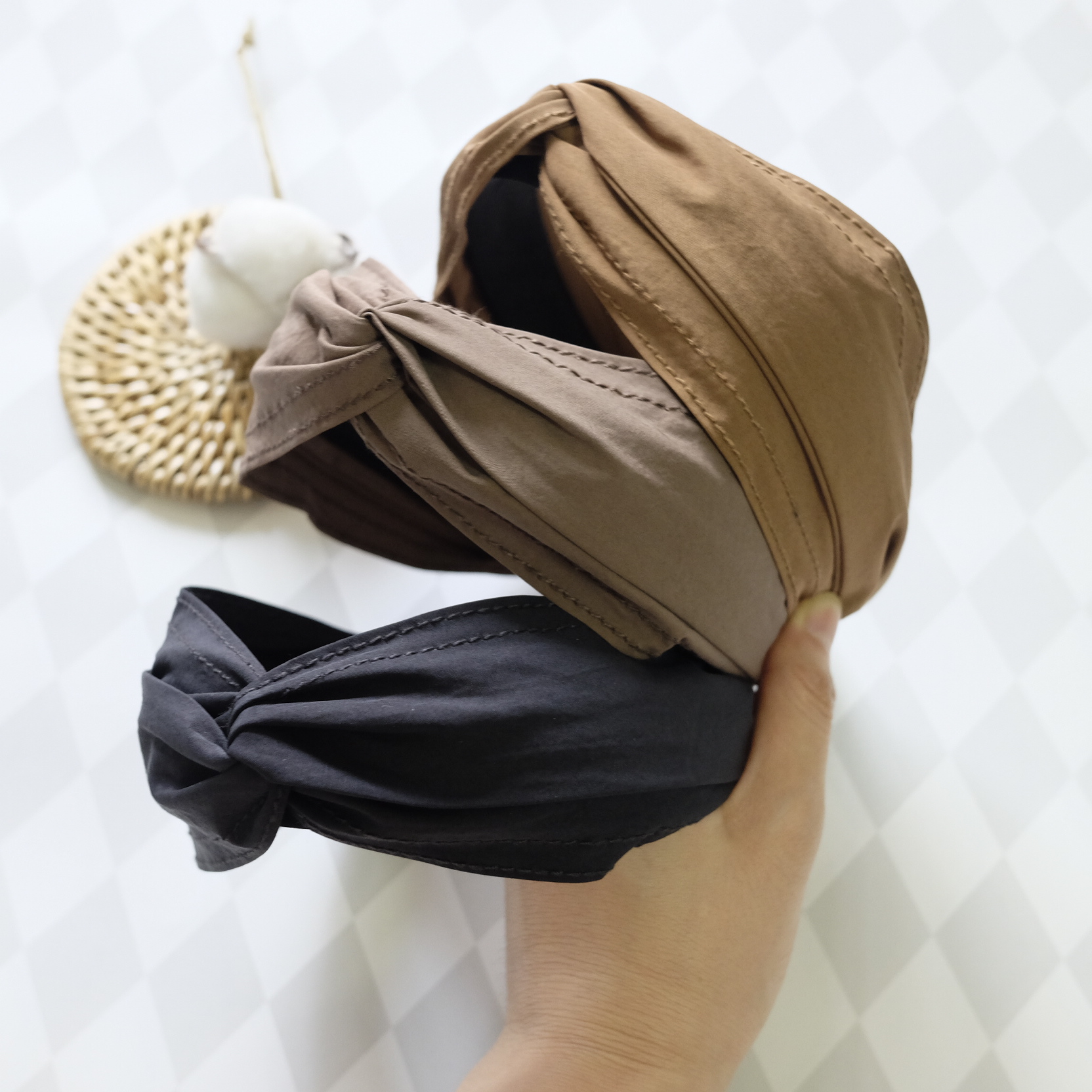 Headband Wide twist Plain hair band Bandana 3color