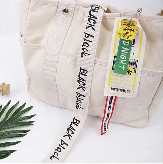 NEW ECO BAG Same day shipping Black Label Canvas E