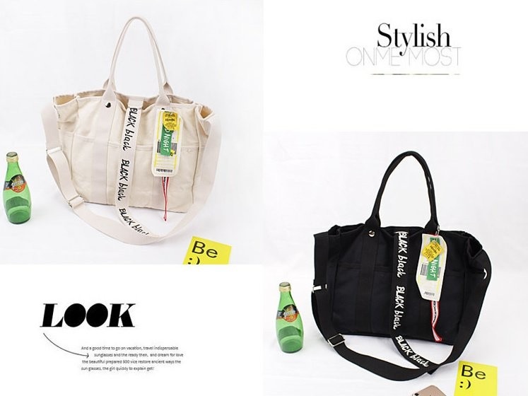 NEW ECO BAG Same day shipping Black Label Canvas E