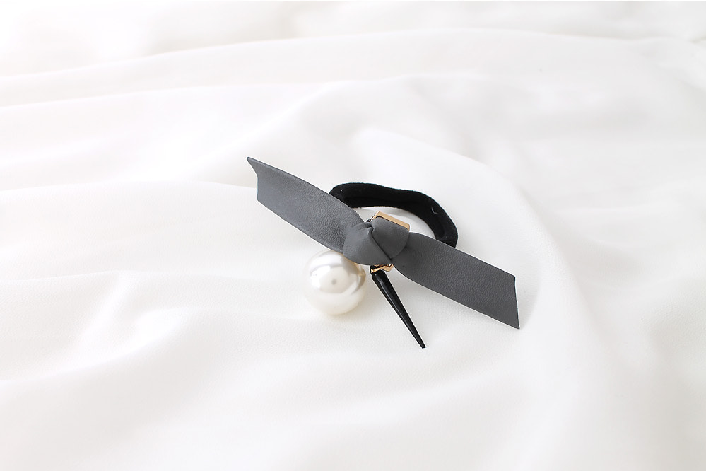 Pearl Point Leather Ribbon Hair Lanyard CUTE Lovel