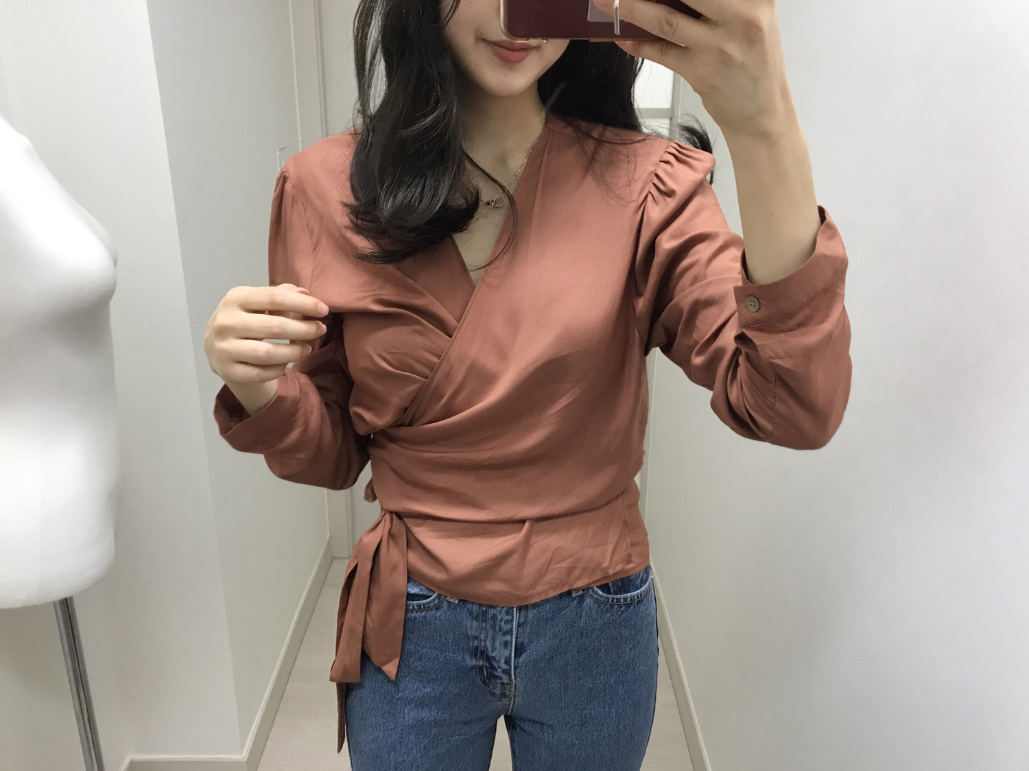 NEW FASHION LADY GIRL Blouse Feminine Wrap Blouse 
