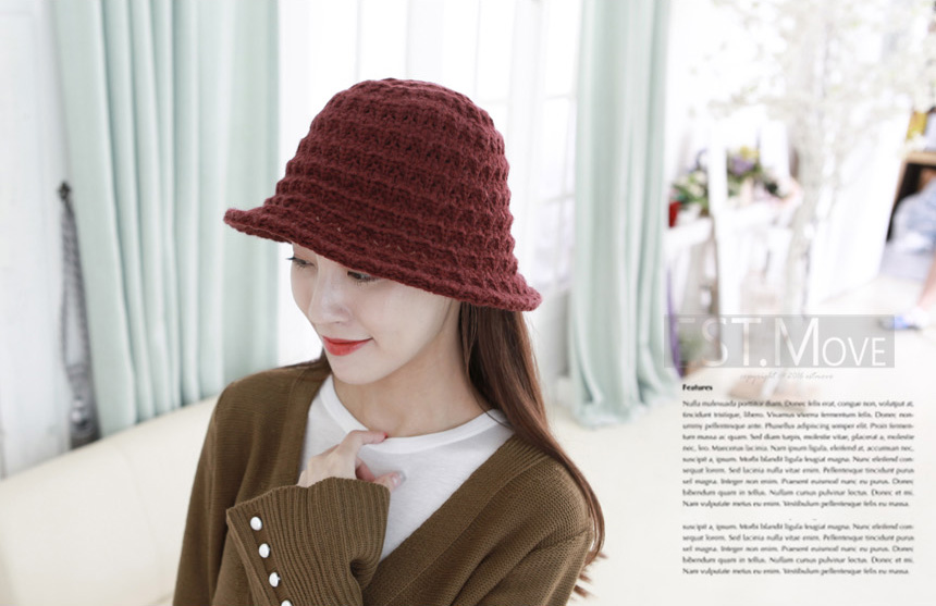 Women Sun Hats Knit Buckets Hat Woolly Hat Merino 