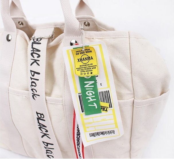 NEW ECO BAG Same day shipping Black Label Canvas E