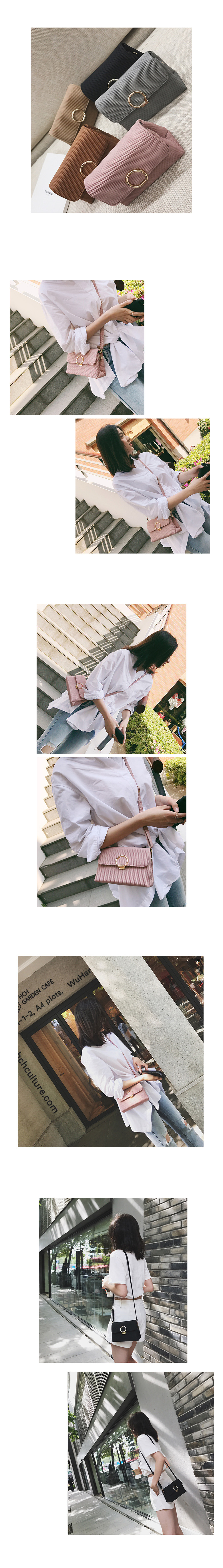 New Women Mini Bag Gold Ring Cross Back Bag F02015