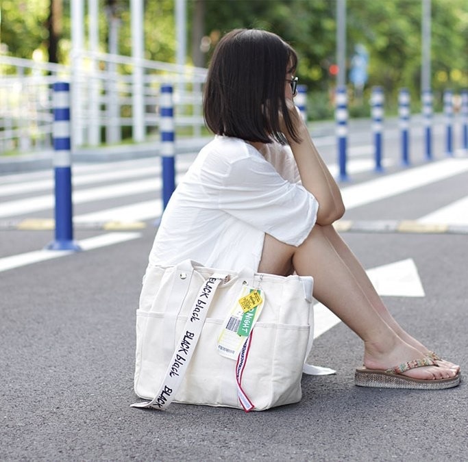 NEW ECO BAG Same day shipping Black Label Canvas E