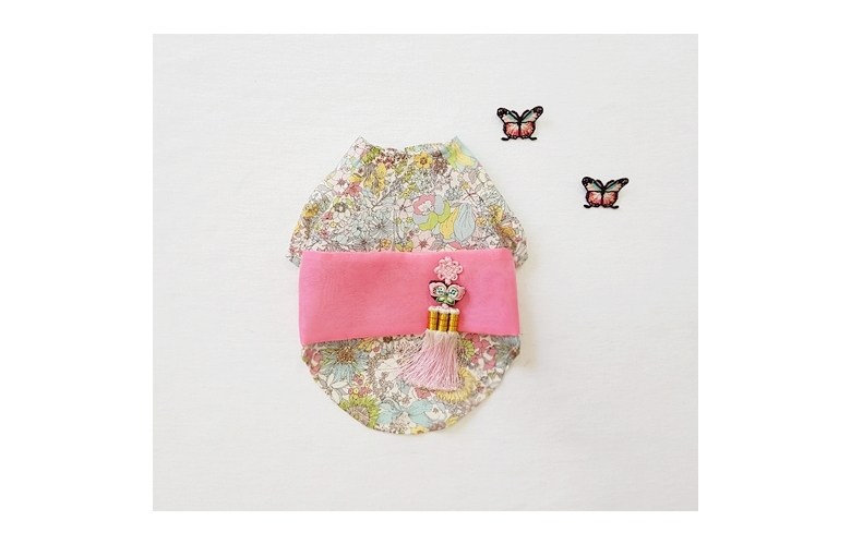 NEW DOG FASHION Liberty Pink Dogs Hanbok Crash Dog