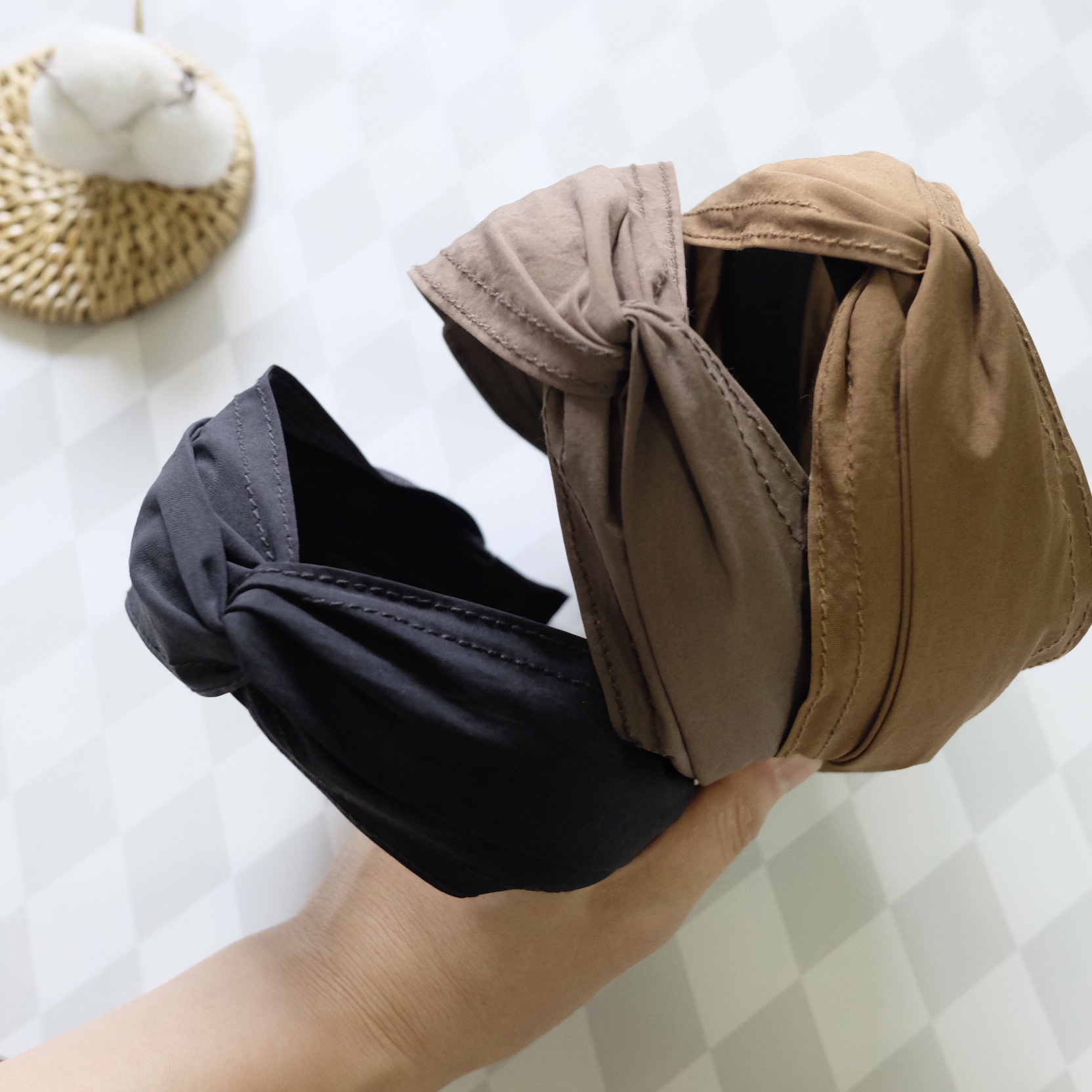 Headband Wide twist Plain hair band Bandana 3color