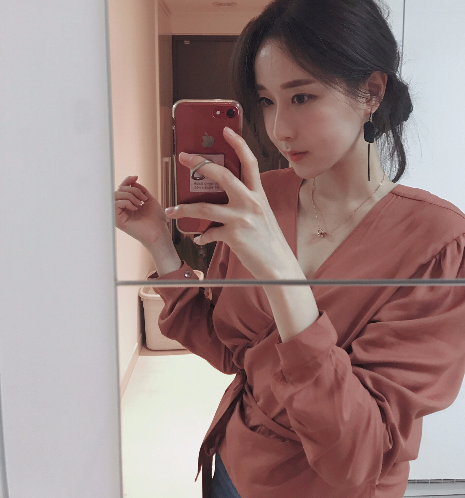 NEW FASHION LADY GIRL Blouse Feminine Wrap Blouse 