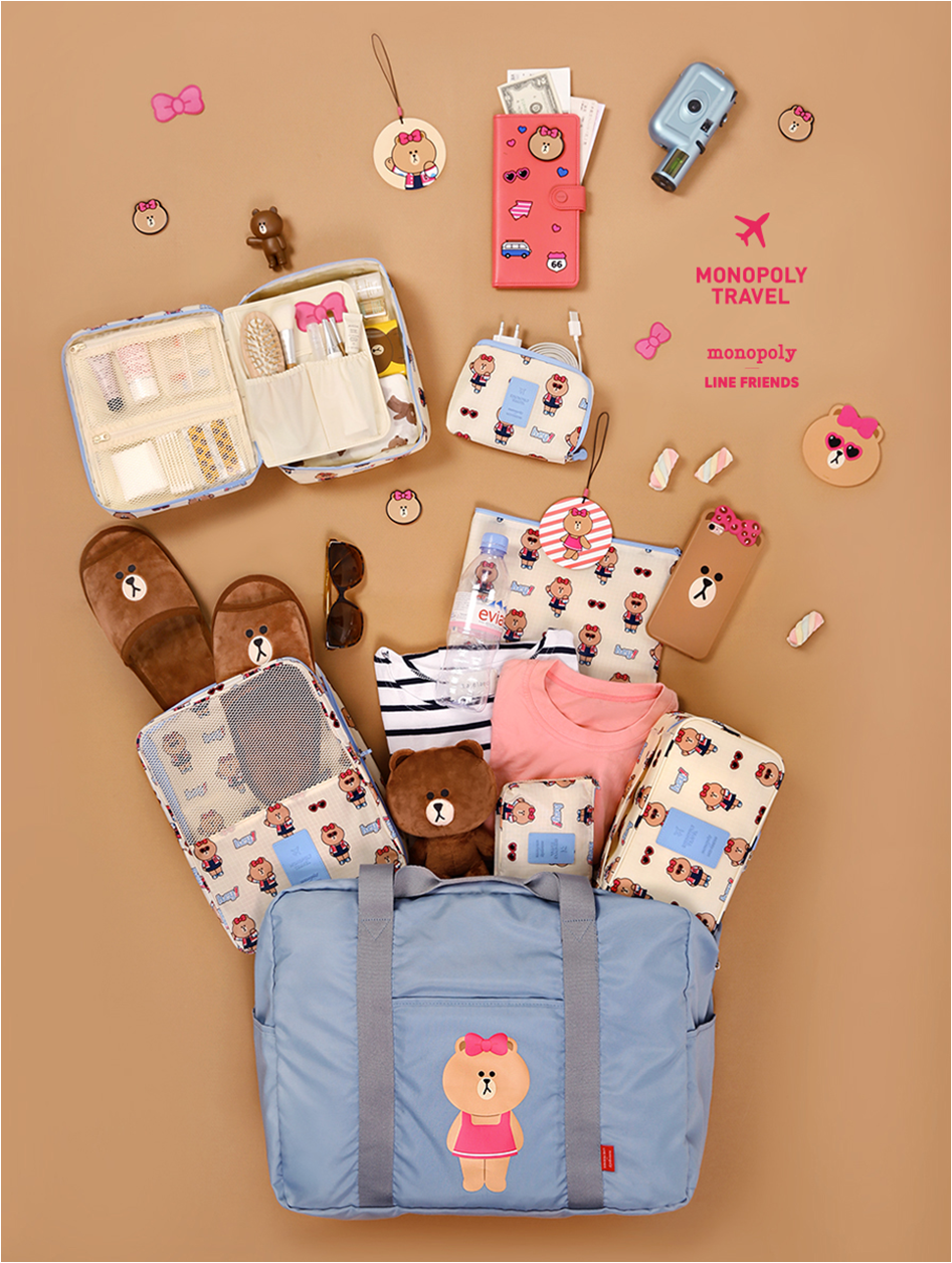 NEW TRAVEL STORAGE ORGANISER LINE FRIENDS