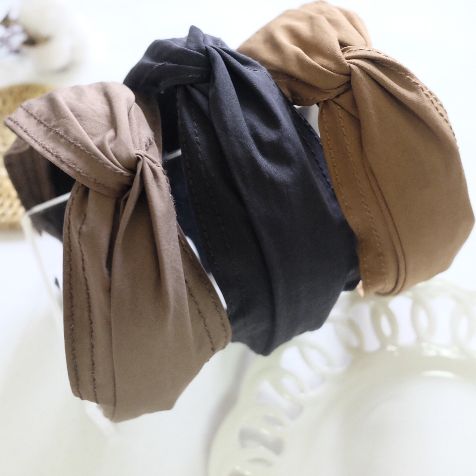 Headband Wide twist Plain hair band Bandana 3color