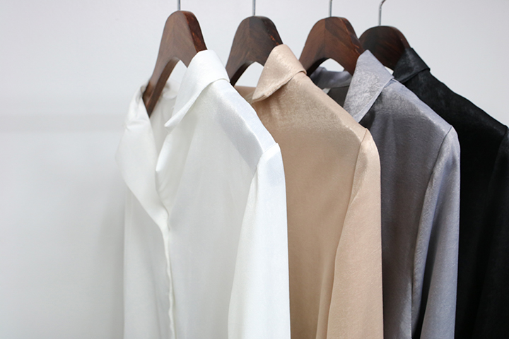 Autumn Silk Velor Blouse Shirt 4color Cody Pink Of