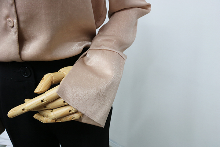 Autumn Silk Velor Blouse Shirt 4color Cody Pink Of