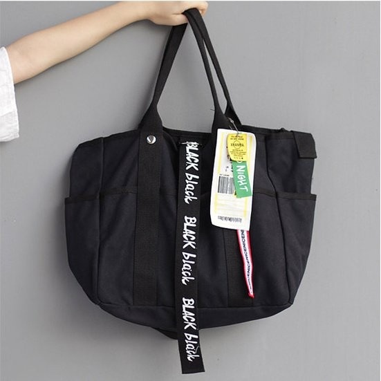 NEW ECO BAG Same day shipping Black Label Canvas E