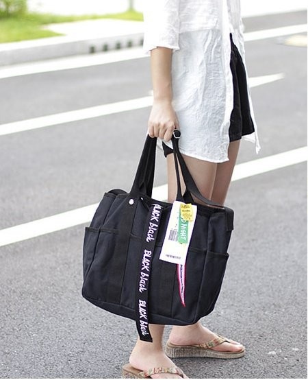 NEW ECO BAG Same day shipping Black Label Canvas E