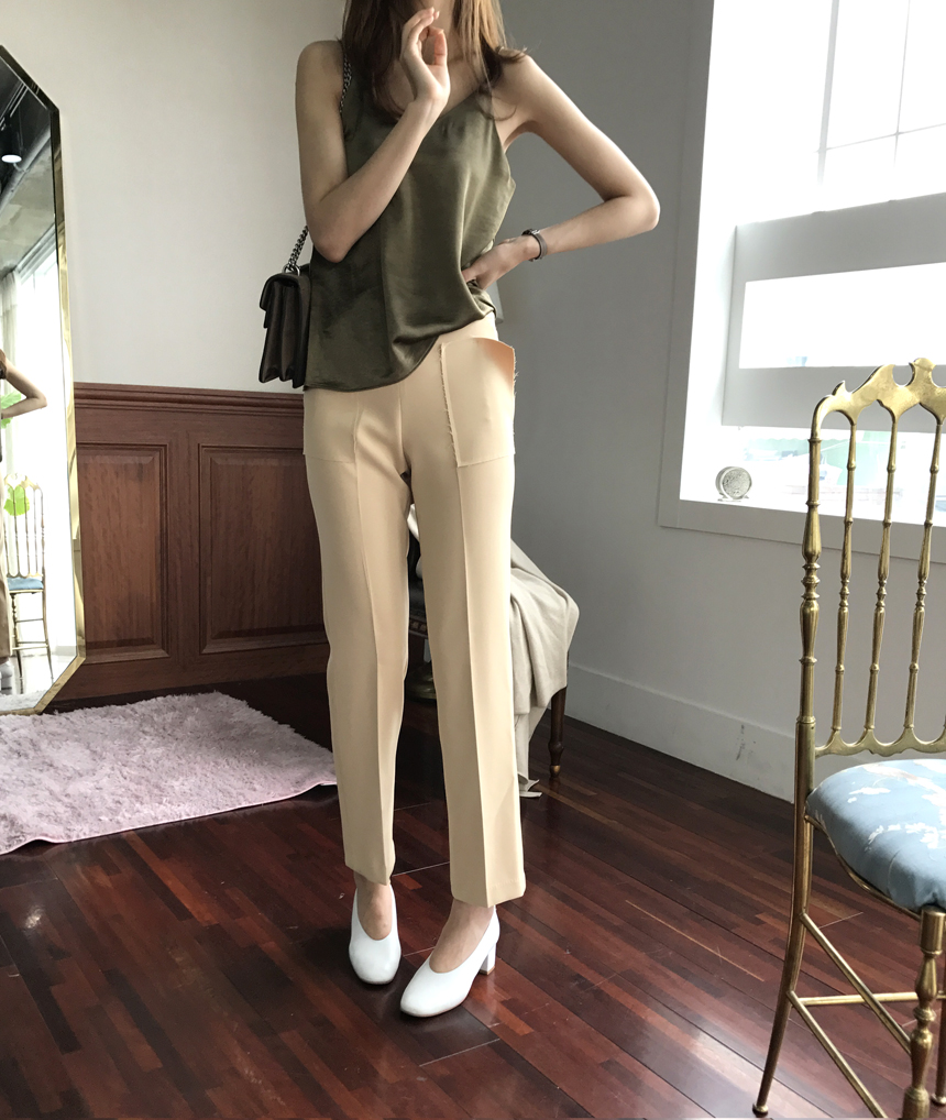 New Women's Pants Square Pocket Date Fit Fall S