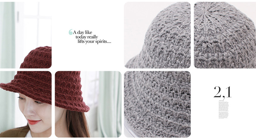 Women Sun Hats Knit Buckets Hat Woolly Hat Merino 