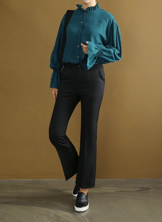 New Women's Pants Basic Boots Cut Slacks Female