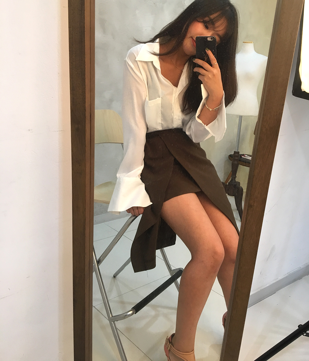 NEW FASHION LADY GIRL Blouse Free Shipping Silky B