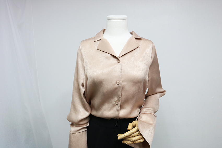 Autumn Silk Velor Blouse Shirt 4color Cody Pink Of