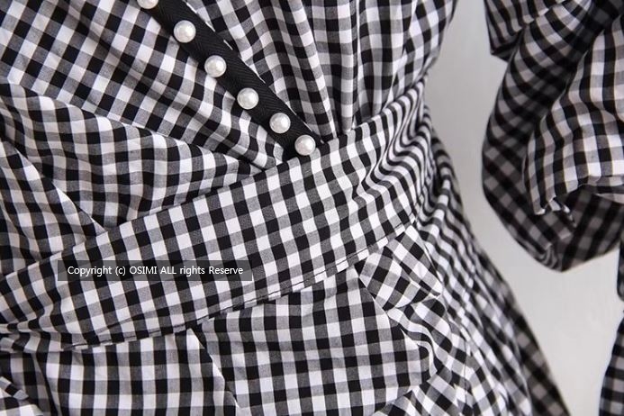 Women Blouses Fashionable! chlo check pearl volume