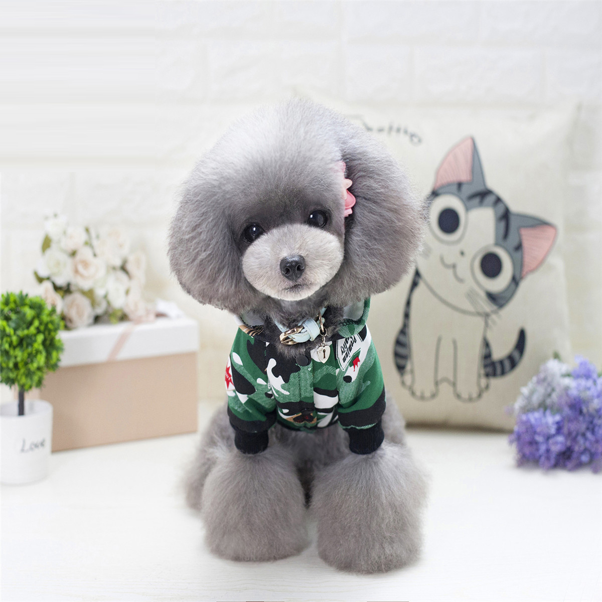 NEW DOG FASHION Supreme Military Dog Hoodie Jumper