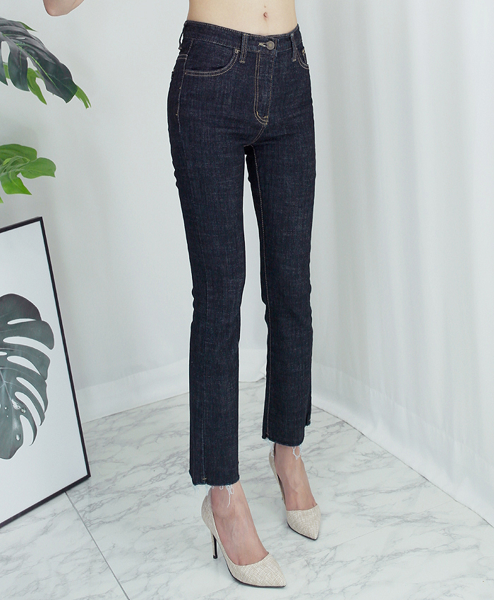 Women Jeans Pants Ji Qing Van Half Boots Cut Women