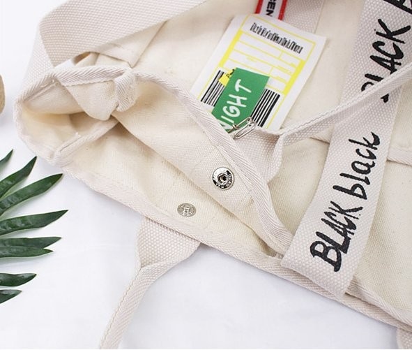 NEW ECO BAG Same day shipping Black Label Canvas E