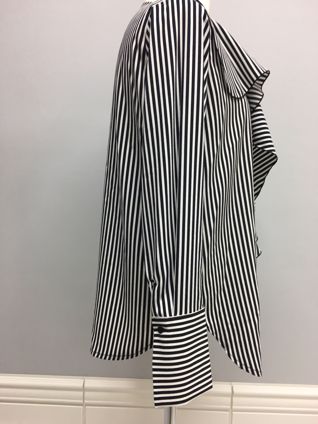 NEW FASHION LADY GIRL Blouse Striped Frill Blouse