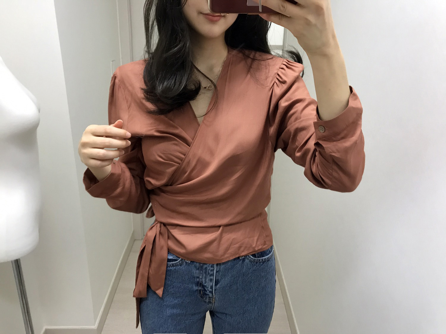 NEW FASHION LADY GIRL Blouse Feminine Wrap Blouse 
