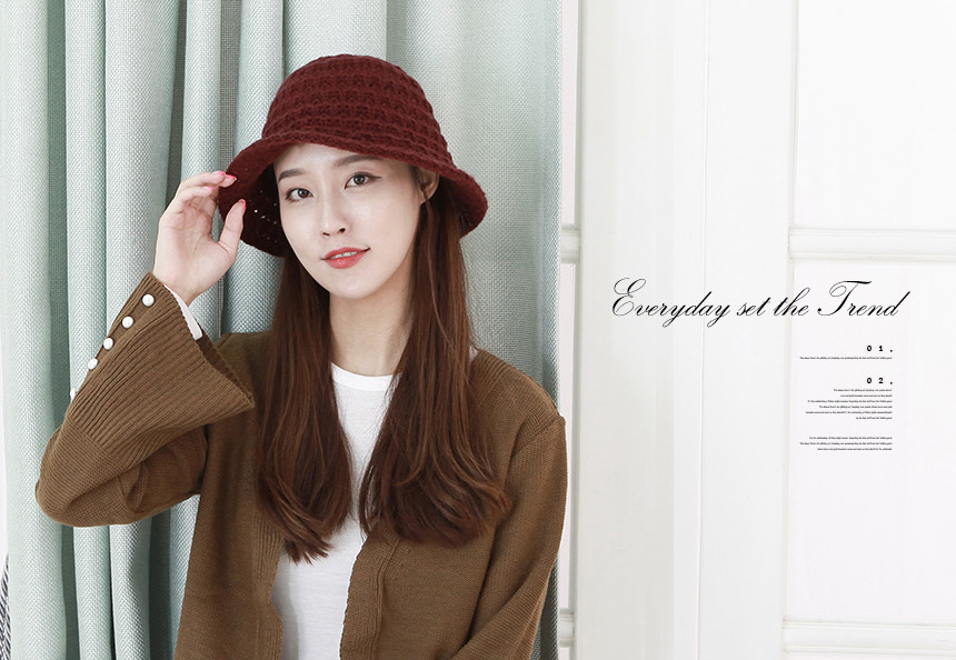 Women Sun Hats Knit Buckets Hat Woolly Hat Merino 