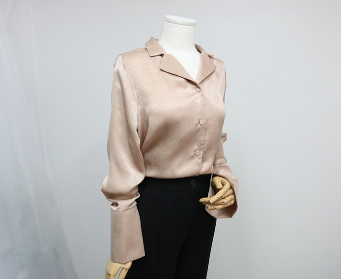 Autumn Silk Velor Blouse Shirt 4color Cody Pink Of