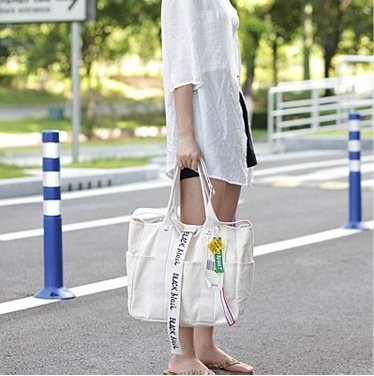 NEW ECO BAG Same day shipping Black Label Canvas E