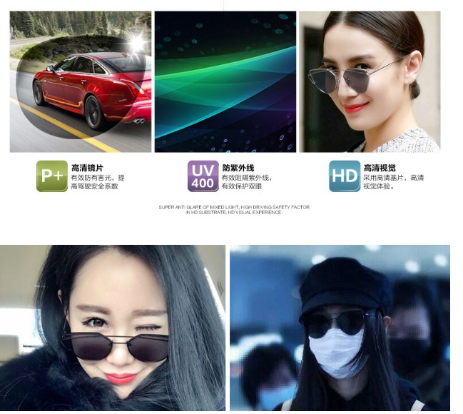 NEW FASHION SUNGLASSES B40042 Retro Fashion Tint M