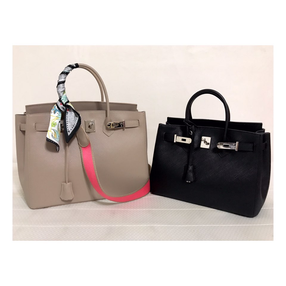 New Women's Bags Strap Birkin Bag Leather Tote 