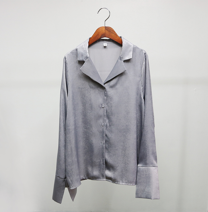 Autumn Silk Velor Blouse Shirt 4color Cody Pink Of