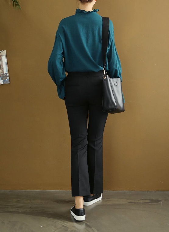 New Women's Pants Basic Boots Cut Slacks Female