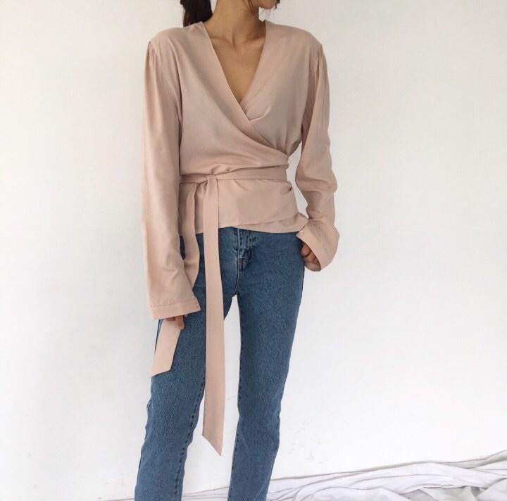 NEW FASHION LADY GIRL Blouse Feminine Wrap Blouse 