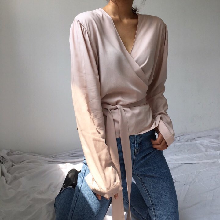 NEW FASHION LADY GIRL Blouse Feminine Wrap Blouse 