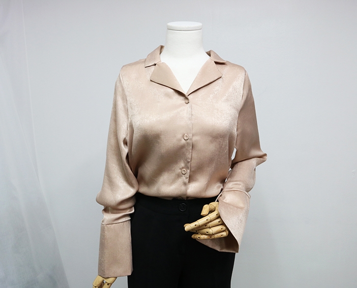 Autumn Silk Velor Blouse Shirt 4color Cody Pink Of