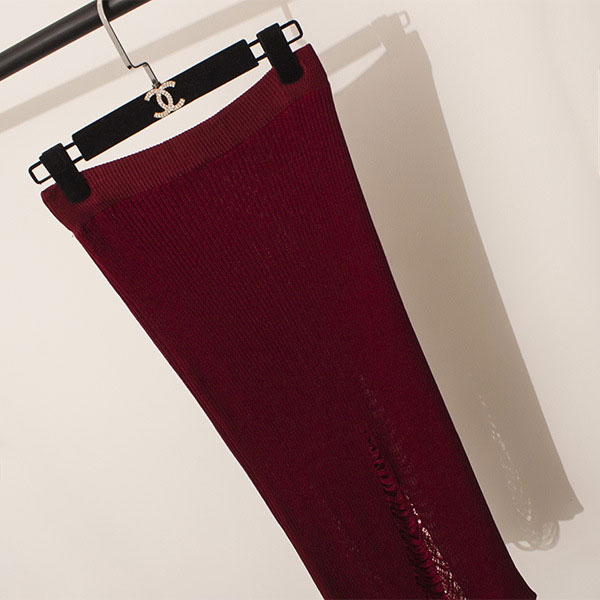 H line knit long skirt Daily look casual look Coor