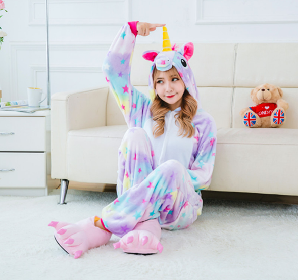 New Fairy ♪ Unicorn Animal Pajamas Full body fall 