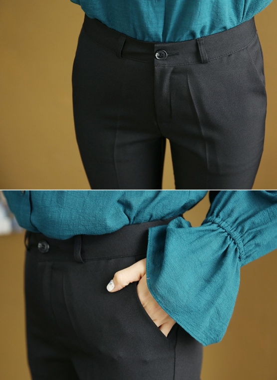 New Women's Pants Basic Boots Cut Slacks Female