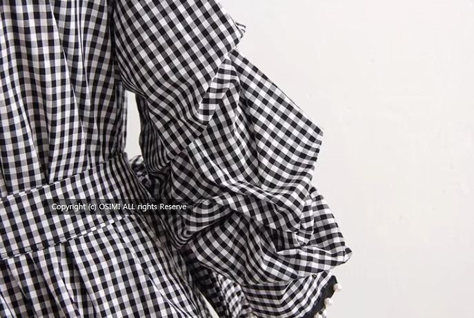 Women Blouses Fashionable! chlo check pearl volume