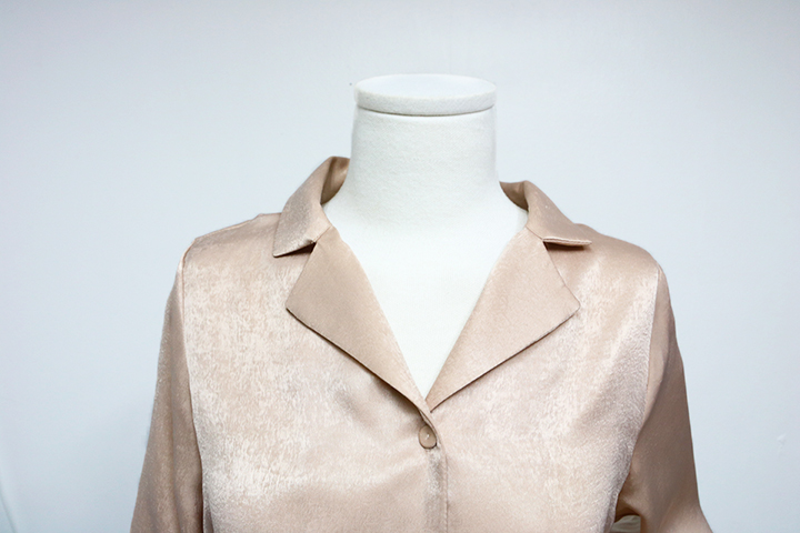 Autumn Silk Velor Blouse Shirt 4color Cody Pink Of