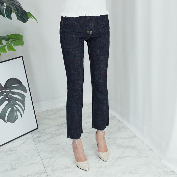 Women Jeans Pants Ji Qing Van Half Boots Cut Women