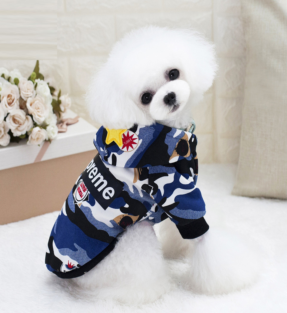 NEW DOG FASHION Supreme Military Dog Hoodie Jumper