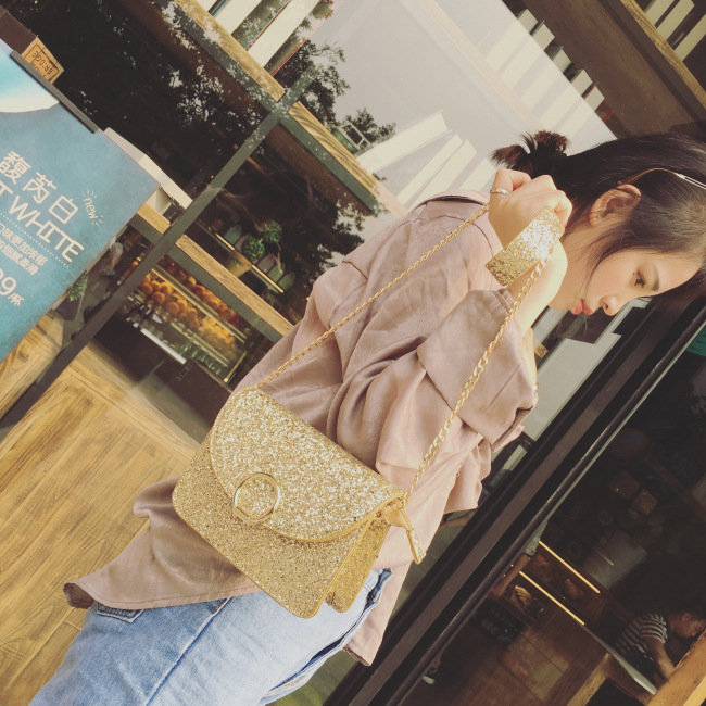 New Glitter Cross Chain Mini Back Women Bags Women