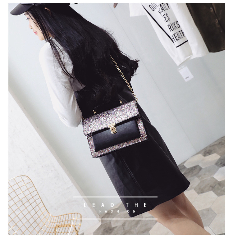New Glitter Cross Chain Mini Back Women Bags Women